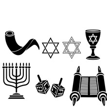 Jewish Icon,Dreidel,Shofar,torah,david Star,torah