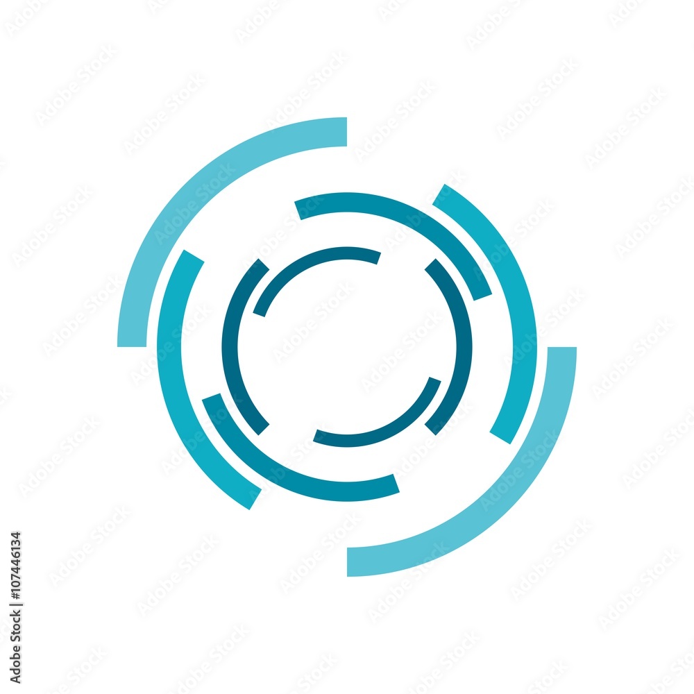 circle portal logo - obrazy, fototapety, plakaty 