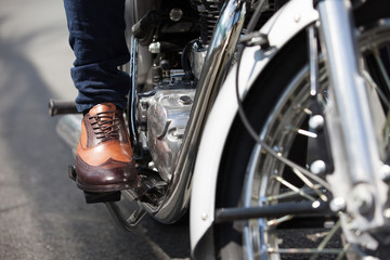 Man riding on motorcycle
