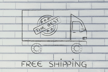 Wall Mural - delivery company vehicle, free shipping