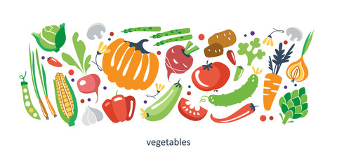 Wall Mural - vegetables collection