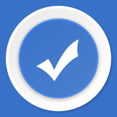 Poster - accept blue flat design modern web icon