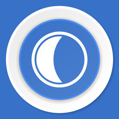 Poster - moon blue flat design modern web icon