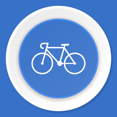 Poster - bicycle blue flat design modern web icon