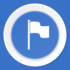 Aufkleber - flag blue flat design modern web icon