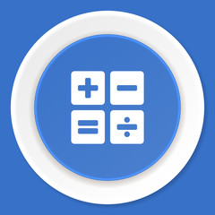 Aufkleber - calculator blue flat design modern web icon