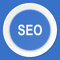 Aufkleber - seo blue flat design modern web icon