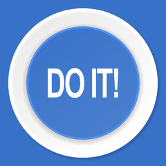 Aufkleber - do it blue flat design modern web icon