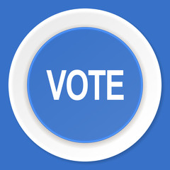 Poster - vote blue flat design modern web icon