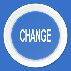 Aufkleber - change blue flat design modern web icon