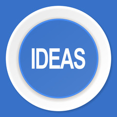 Aufkleber - ideas blue flat design modern web icon