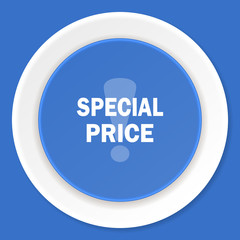 Poster - special price blue flat design modern web icon