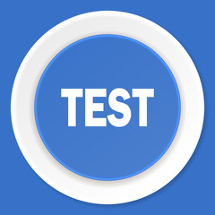 Aufkleber - test blue flat design modern web icon