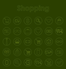 Poster - Set of shopping simple icons