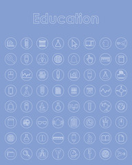 Poster - Set of education simple icons