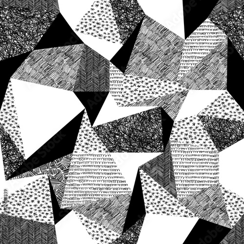 Foto Geometric seamless pattern in retro style. Vintage background.Tr
