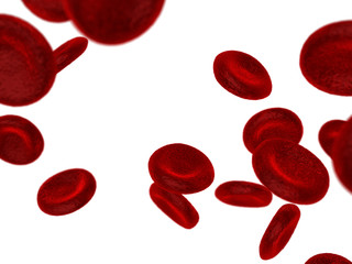 Wall Mural - abstract 3d red blood cells, scientific or medical or microbiolo