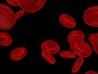 Wall Mural - abstract 3d red blood cells, scientific or medical or microbiolo