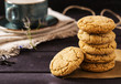 Soft ginger cookies with cracks 