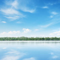 Canvas Print - Big lake and beautiful sky