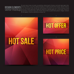 Poster - vector design elements: flayer, card, banner. hot sale, hot offer, hot price. vector design template