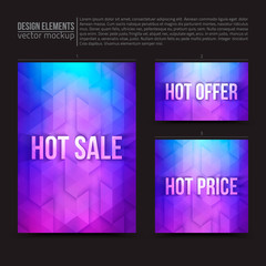 Poster - vector design elements: flayer, card, banner. hot sale, hot offer, hot price. vector design template