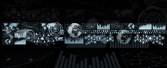Aufkleber - Digital charts and screen interface
