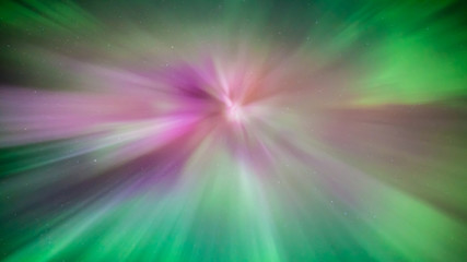 Wall Mural - Northern lights corona above