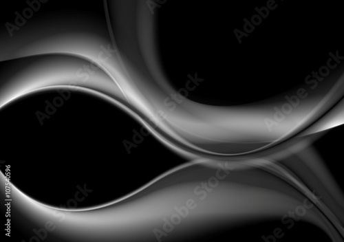 Zdjęcie XXL Ciemny abstrakcjonistyczny monochrom gładki macha tło