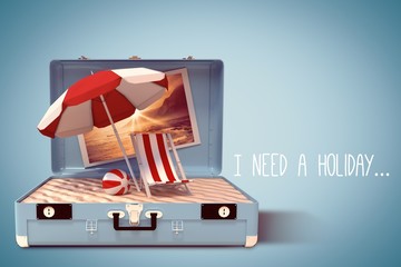 Poster - Composite image of i need a holiday