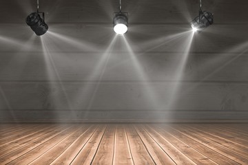 Poster - Composite image of spotlights