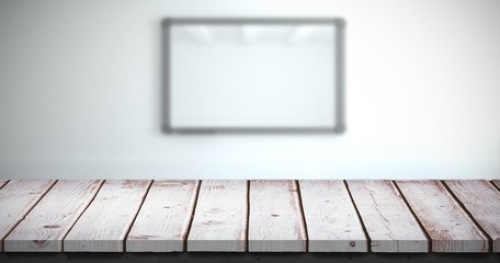 Poster - Composite image of wooden table