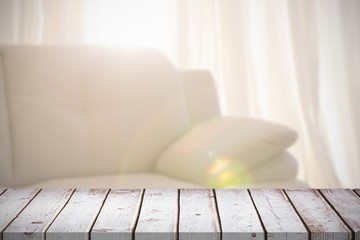 Poster - Composite image of wooden table