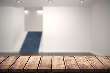 Poster - Composite image of wooden table