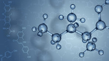Vector Background. Molecules And Chemical Formulas.