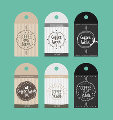 Wall Mural - advertising sticker badge coffee shop