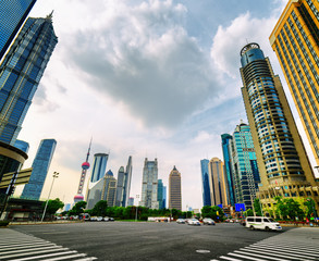 Wall Mural - Intersection of Century Avenue and Lujiazui Ring Road, Shanghai