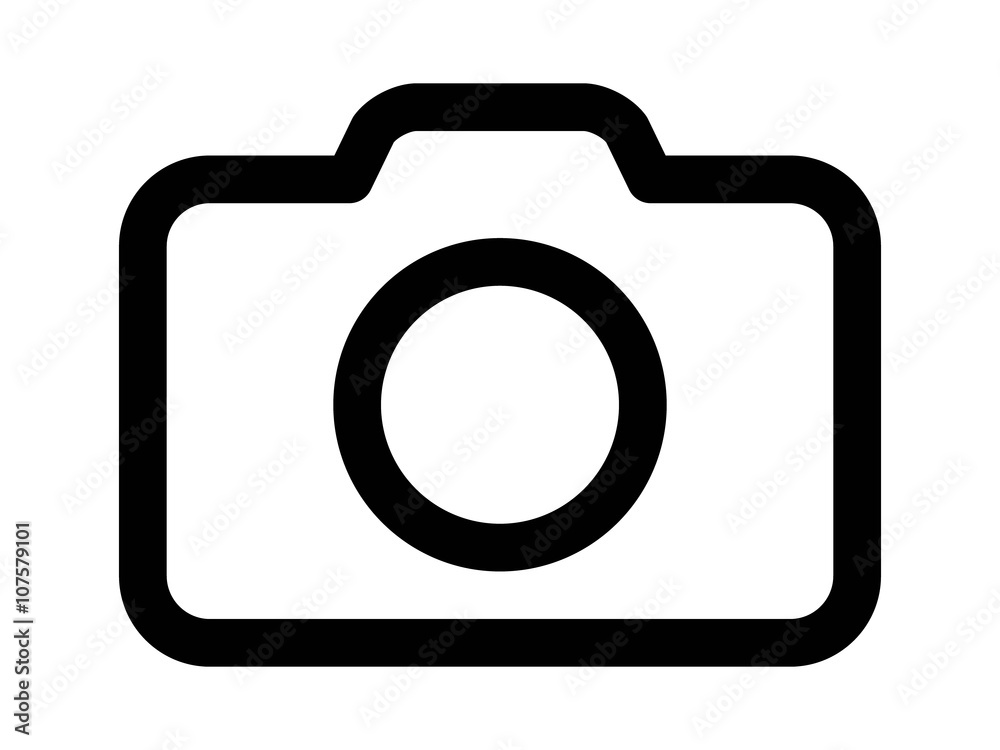 Photography camera line art icon for apps and websites - obrazy, fototapety, plakaty 