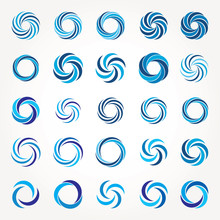 Blue Twirl Circles