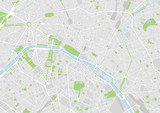 Fototapeta Mapy - vector city map of Paris, France