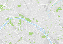 Vector City Map Of Paris, France