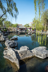 Wall Mural - Chinese style park well-known as 'baotuquan park'  -Jinan, China