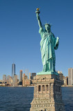 Fototapeta Nowy Jork - Statue of Liberty and Manhattah skyline.