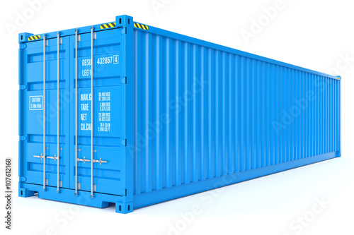 Fotografía  Blue cargo container