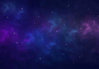 Wall Mural - nebula and stars in night sky. space background.