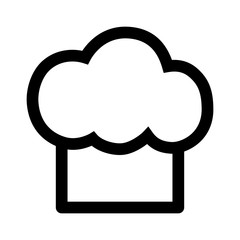 Wall Mural - Chef cooking hat or chef toque uniform line art icon for apps and websites