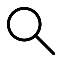 Poster - file search or people search magnifying glass line art icon for apps and websites