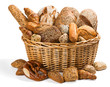 Fresh bread in a basket