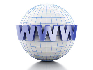 Poster - 3D Globe with text www