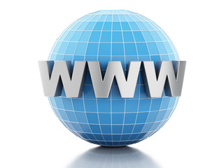 Poster - 3D Globe with text www